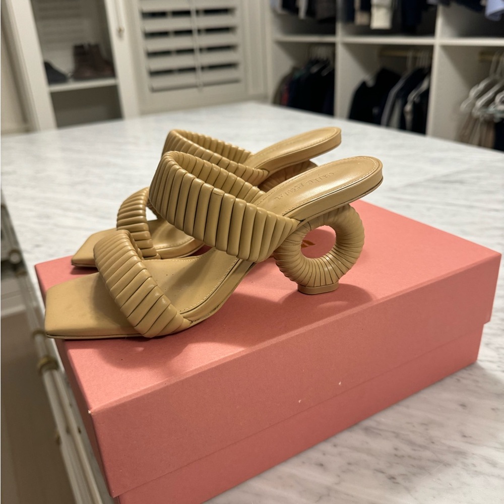 Cult Gaia Valence Sandal color Dune. Gently worn no marks or scratches